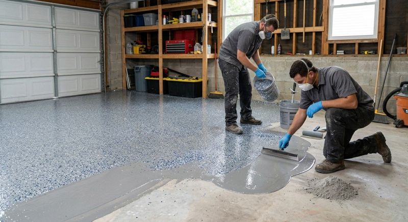 Epoxy Garage Flooring Installation in Greensboro, NC
